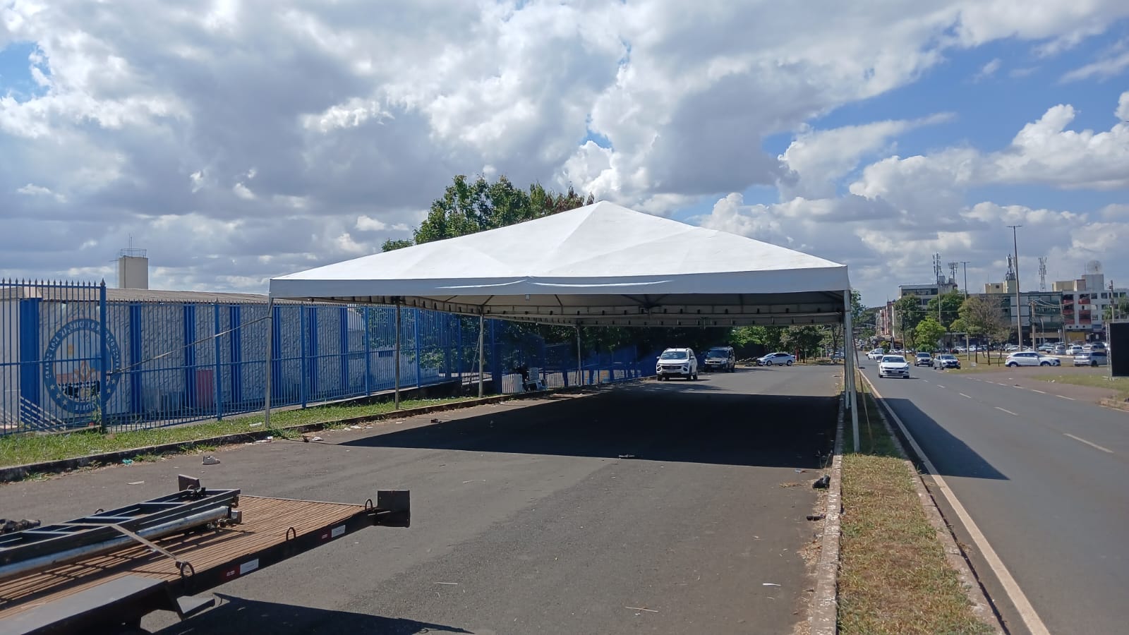 Tenda para área de apoio